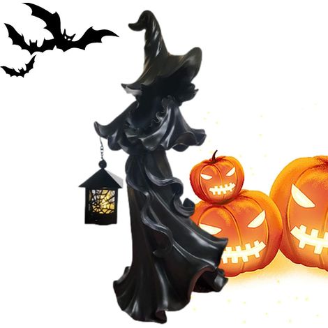 Halloween Hexenlaterne mit LED Licht Vintage Dekoration