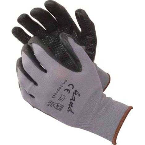 GUANTO NITRILE NERO PUNTINATO WORKIT - MAGLIA LEGGERA SINTETICO GRIGIO 9 - 12 paia