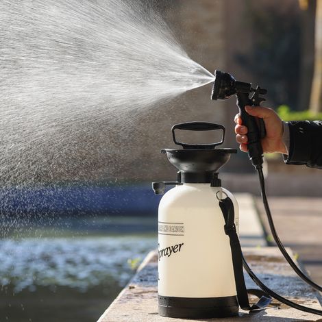 Tragbare 5L Campingdusche, Außendusche mit Solarbetrieb, 3m Schlauch und 10-Funktions-Schwarzer Duschkopf-lsw (1/4)