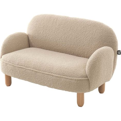 Canapé Enfant Bouclette "Rocky" 89cm Beige (1/2)