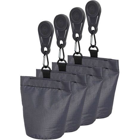 Set di sacchi di zavorra per copertura da giardino Homms 7812 AeroCover in poliestere grigio (1/5)