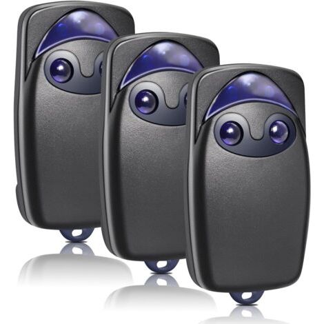 Télécommande de porte 3 pièces, télécommande de porte de garage 433,92 MHz compatible avec Flo2r-s, FLOXIR FLOXIR FLOX2R OXYGÈNE OX2, 2 canaux (1/5)
