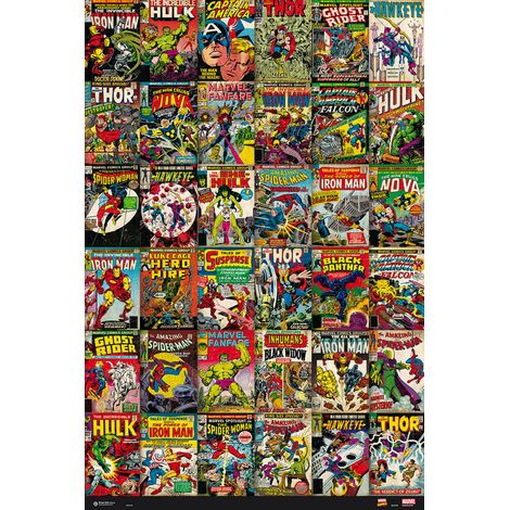 Poster marvel copertine di fumetti classici