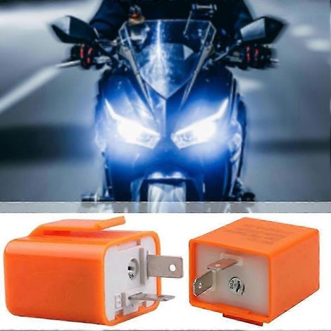 Relais de clignotants pour moto à fréquence réglable, compatible avec la plupart des véhicules 12V () (1/4)