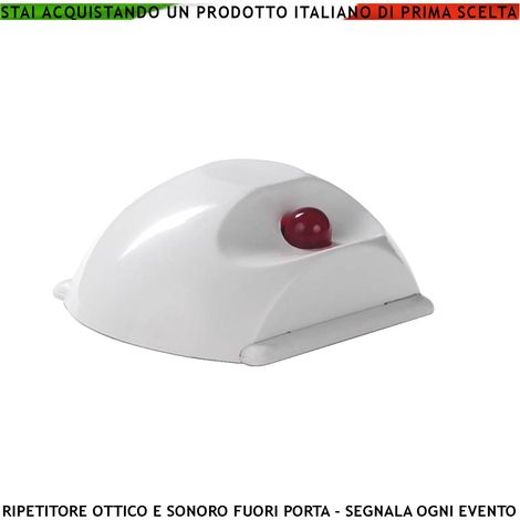 SEGNALATORE REMOTO ALLARME OTTICO E SONORO FUORI PORTA INCENDIO OCCUPATO TERMINE LAVORO FINE AZIONE MOVIMENTO SOS (1/4)