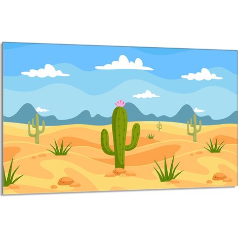 Glas-Herdplattenschutz 80x52 Cactus (1/5)