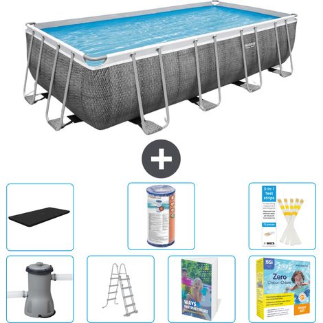 Bestway Bestway Power Steel Rectangulaire - 488x244x122 cm - 8-pièces S572 (1/4)