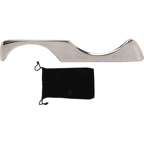 Gua Sha en Acier Inoxydable Forme S pour Massage du Cou, Épaules et Bras - Améliore la Circulation Sanguine (1/5)