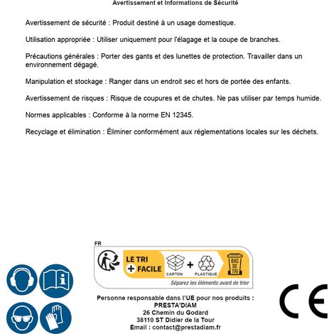 Rallonge Télescopique RBAT20 1475-2030 mm - Utilisation Élagage et Sécurisée - Pratique et Ajustable - RIBIMEX