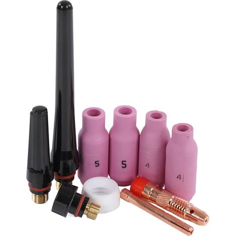 Set de 10 accessoires de soudure TIG compatibles torches WP-17, WP-18 et WP-26, pièces détachées et consommables pour poste à souder. (1/5)
