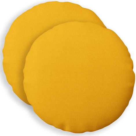 vidaXL Cushion Cover 2 pcs HEERLEN Light Yellow 脴 40 cm Fabric (1/5)