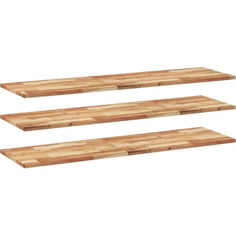 Maison Exclusive - Schweberegale 3 Stk. 140x40x2 cm Massivholz Ak