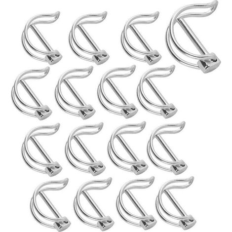 Lot de 16 goupilles pliantes 4,5 x 40 mm, avec fermeture d'encliquetage, goupille de sécurité, pour ferme, pelouse, jardin (1/4)