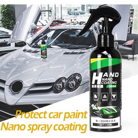Agent de revêtement hydrophobe liquide à base de cristaux nano-verre plaqués cristal pour voiture (120 ml). (1/5)