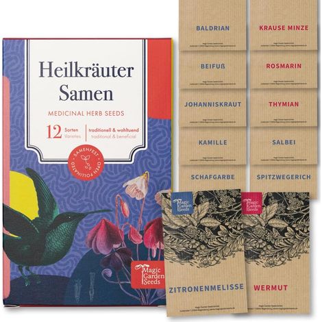 Coffret de graines de plantes médicinales 12 variétés (1/5)