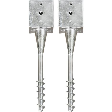 Furniture Limited - Picas de tierra 2 uds acero galvanizado