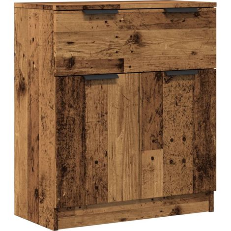 Credenza cassettiera mobile contenitore organizer cucina soggiorno salotto legno vecchio 60 x 30 x 70 cm legno ingegnerizzato marrone 020036605