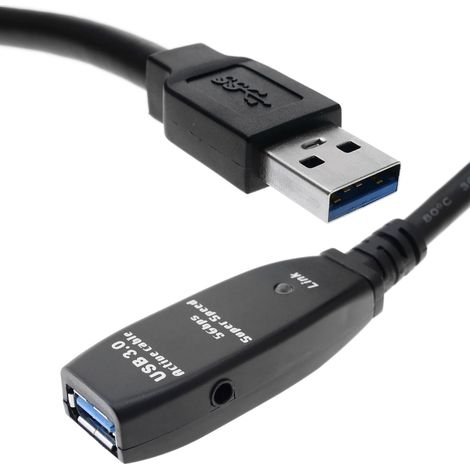 BeMatik - Câble d'extension USB 3.0 extension AM à AH alimenté 15m (1/5)