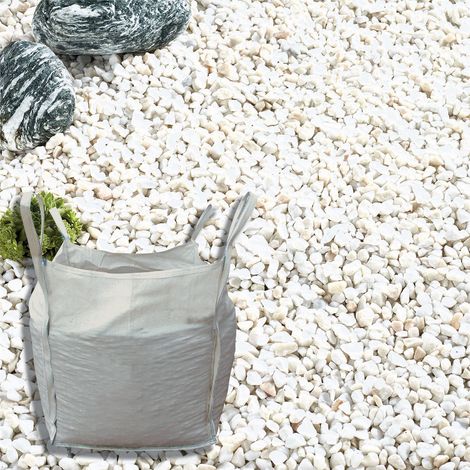 Kelkay French White Pearl Chippings Stones Garden Paths 16-32mm Bulk Bag (1/5)