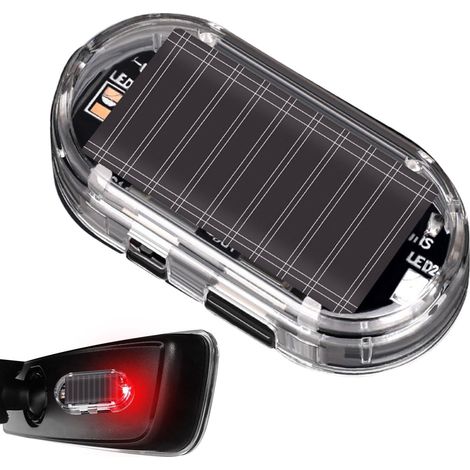 Lampe d'Alarme Solaire Anti-Vol pour Automobile Voyant Clignotant (1/5)
