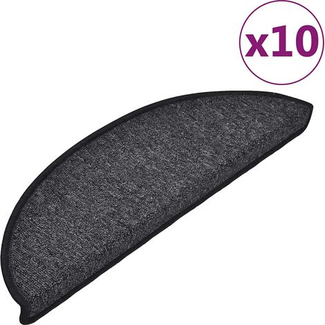 Maison Exclusive - Alfombrillas para escaleras 10 uds. 56 x 17 x (1/5)