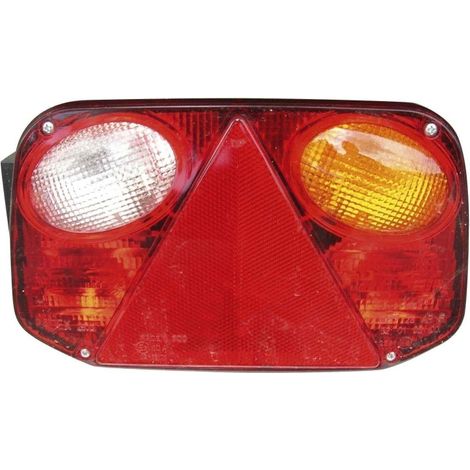 Feu arrière droit 2800 – Signalisation complète pour remorque – Entraxe de fixation 152 mm – Connectique carrée – Ampoules incluses – Radex (1/2)