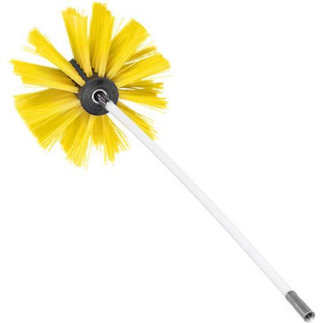 Kit ramoneur gainé tuyau 4008mm tige + tête de brosse jaune 150mm, un total de 7 mètres, 11 tiges de 600mm (jaunes, les tiges peuvent être connectées)