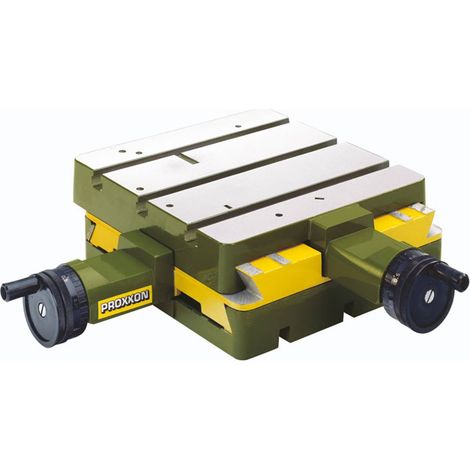 Proxxon – Table croisée pour défonceuse et affleureuse – Surface de travail 200 x 200 mm – Guidage précis en queue d'aronde – Adapté pour métal et bois (1/5)
