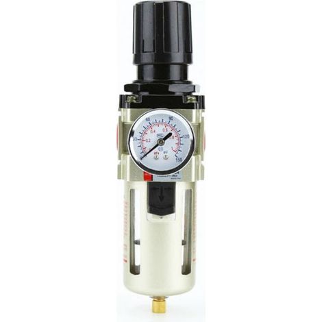 Réducteur de pression Régulateur d'air comprimé Filtre et Manomètre 1/2" Filetage femelle(G1/2) (1/4)