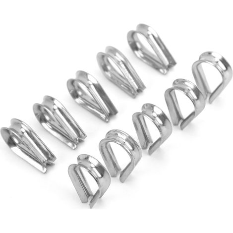 Colliers de serrage pour câbles de bateau en acier inoxydable de 6 mm, anneaux de protection, cosses (1/5)