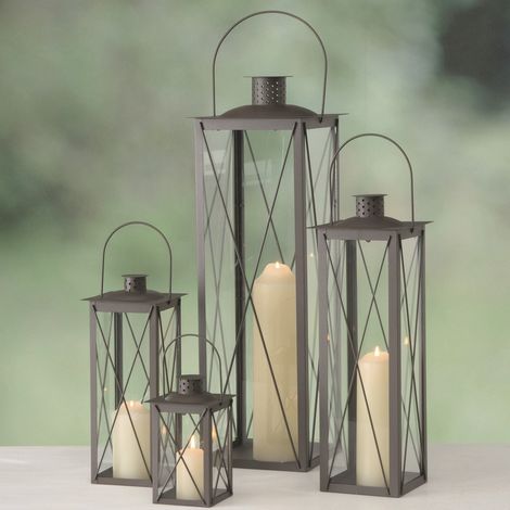 Laterne Farol, Indoor, H 70 cm, B 23 cm, Eisen
