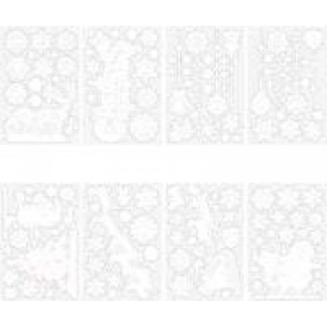 Autocollants de Noël colorés pour fenêtres, autocollants muraux flocons de neige blancs, décorations de fenêtre, autocollants statiques sans couture pour fenêtres (type C) (1/5)