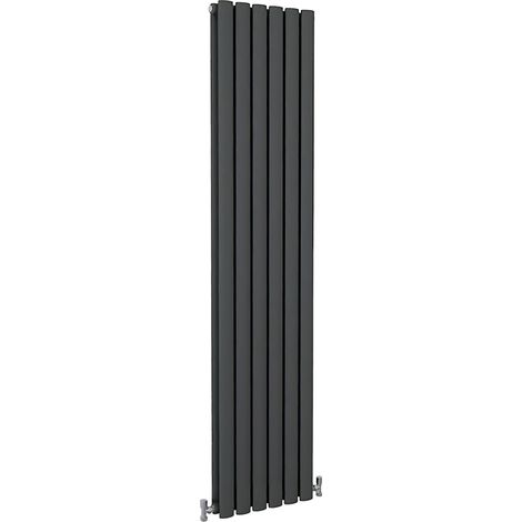 SKY Bathroom Oval Column Radiator Vertical 1600x354mm Double Anthracite