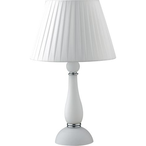 "Lampada da tavolo ALFIERE in vetro soffiato bianco stile candelabro" (1/2)