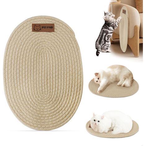Tapis Griffoir pour Chat, Planche à Gratter pour Cat, Tapis de Sol pour Chat, Antidérapant Griffoir Chats pour Mur et Coin, Protège Les Meubles et Les Canapés, 28x40cm (1/5)