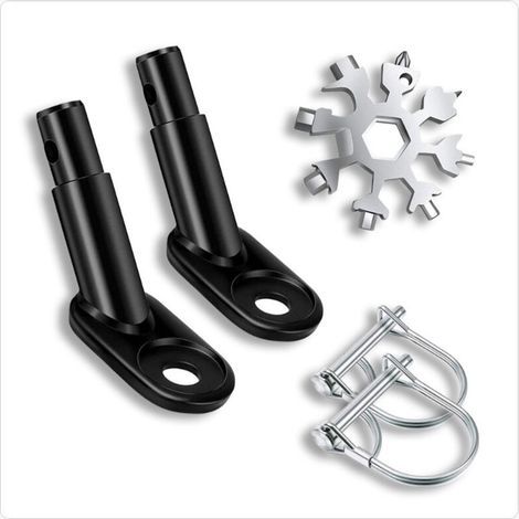 Sets Fahrradanhängerkupplungsanschluss Aicer Fahrradanhängerkupplungsadapter Anhängerkupplungshalterung mit 18-in-1-Schneeflocken-Multitool (1/4)