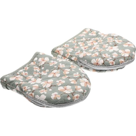 Moufles Cuisine en Coton Résistants Chaleur, Lot de 2 Pièces pour Cuisson Four et Grill, Protection Thermique Maison Cuisine (1/5)