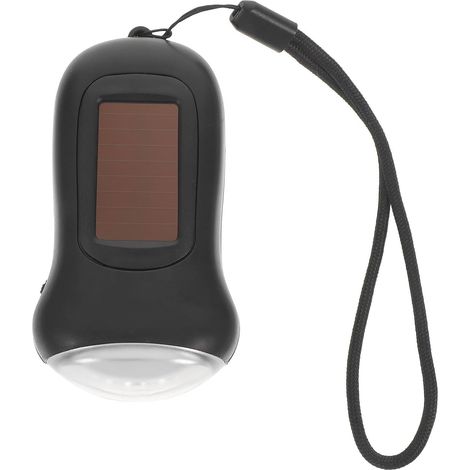Lampe Torche Solaire Rechargeable Manivelle, Éclairage Longue Portée, Matériau Abs Solide, pour Camping et Randonnée en Extérieur (1/5)