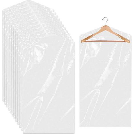 Housse De Protection Pour Vêtements - 60 x 90 cm - Transparente - Anti-poussière - Lot De 30 (1/5)
