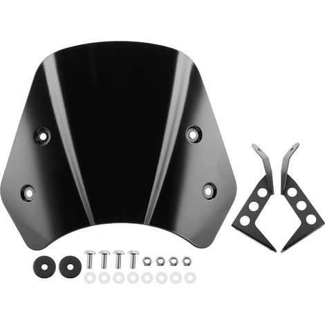 Paravent moto court déflecteur de vent protection carénage compatible Benelli Leoncino 250 Noir (1/5)