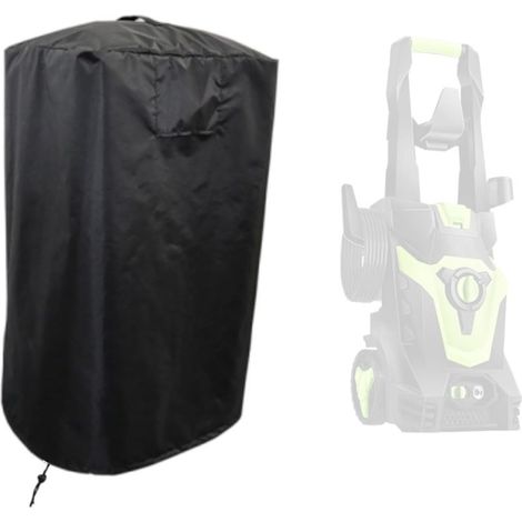 Housse pour nettoyeur haute pression de jardin, housse pour nettoyeur haute pression électrique avec aération, imperméable, Oxford 420D, noire, 45 x 87 cm (1/5)