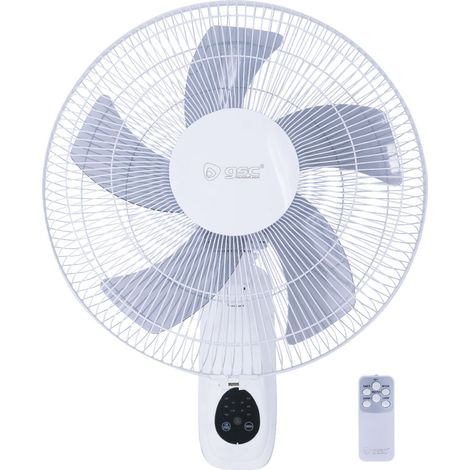 GSC – Ventilateur mural Barsi 50W – Oscillation 90º – 3 vitesses réglables – Minuterie jusqu'à 7,5h – Télécommande incluse