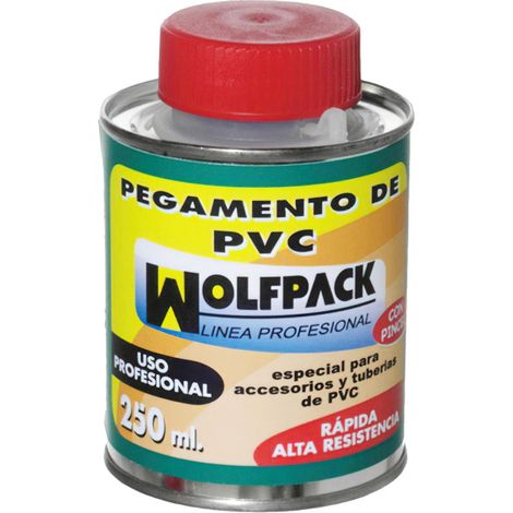 WOLFPACK LINEA PROFESIONAL pegamento pvc  wolfpack  con pincel   250 ml. (1/3)
