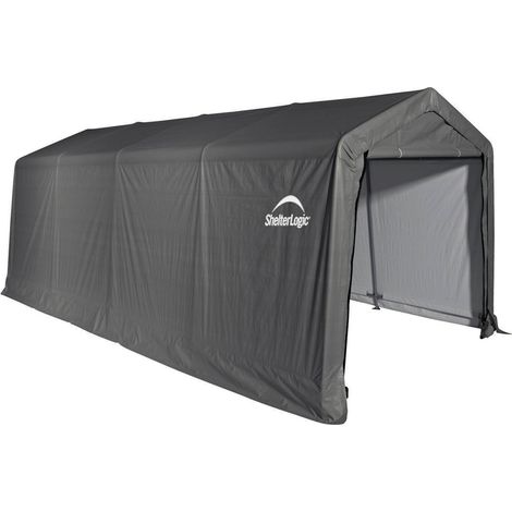 Garage en film plastique 610x300x240 cm – Résistant aux UV – Structure acier 3,5 cm – Montage rapide – Abri pour voitures et motos – Shelterlogic