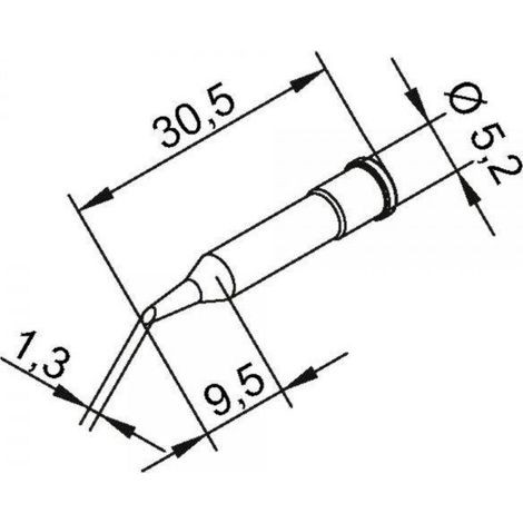 Ersa 0102WDLF35 Punta di saldatura Dimensione punta 3.50 mm Contenuto 1 pz. (1/2)