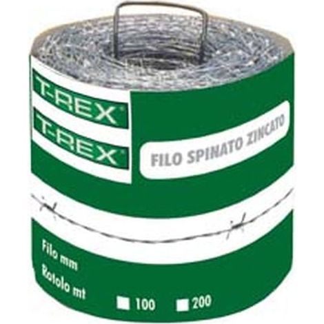 Filo ferro spinato zincato rotolo 100/200 metri - Confezione: rotolo da mt 100