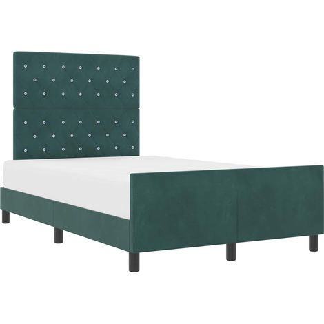 Maison Exclusive - Letto a molle con testiera Verde Scuro 120 x 200 cm Velluto (1/5)