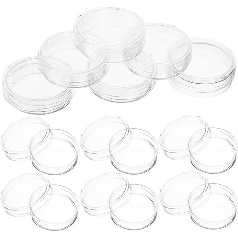 Lot de 30 accessoires de laboratoire pour enfants : boîtes de Petri, plaques de gélose, verre.-3.5x3.5cm-Transparent