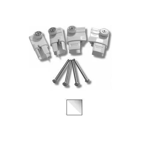 Kit de rodamientos con soportes LUNES 2P, 2A Blanco y Cromado