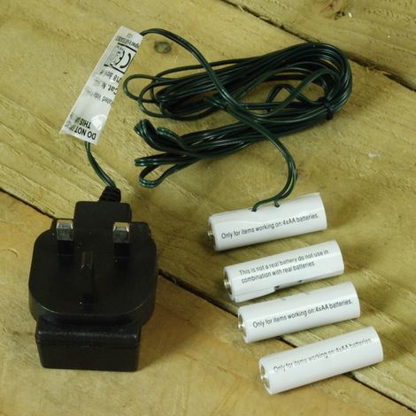 4 x 6V AA Money Saving Battery Replacement Plug In Adapter (1/3)
